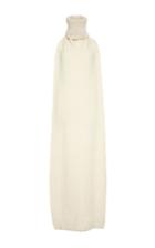 Rosetta Getty Ivory Wool Cashmere Turtleneck Scarf Sweater