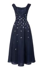 Carolina Herrera Embellished Waist Sleveeless Midi Dress