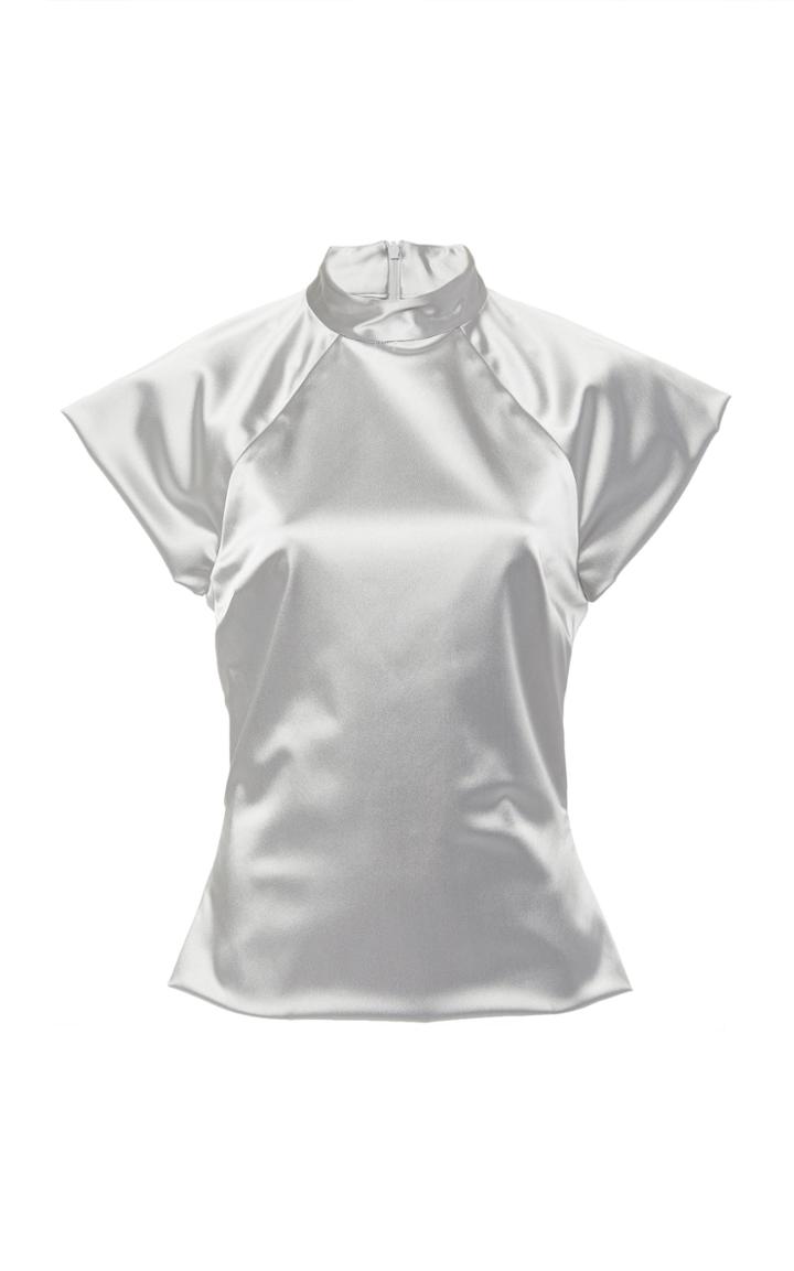 Rosetta Getty Metallic Satin Top
