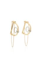 Demarson Dema 12k Gold-plated Crystal Hoop Earrings