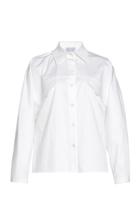 Moda Operandi Piece Of White Alyson Pocket-detailed Cotton-blend Poplin Shirt