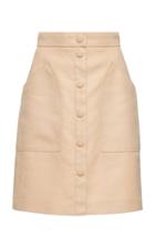 Bottega Veneta Button Front Velvet Cotton Skirt