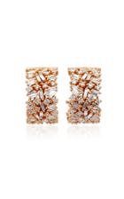 Suzanne Kalan Baguetted And Round White Diamonds Earrings