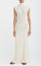 Moda Operandi Marina Moscone Mixed-knit Wool-blend Funnel-neck Maxi Dress