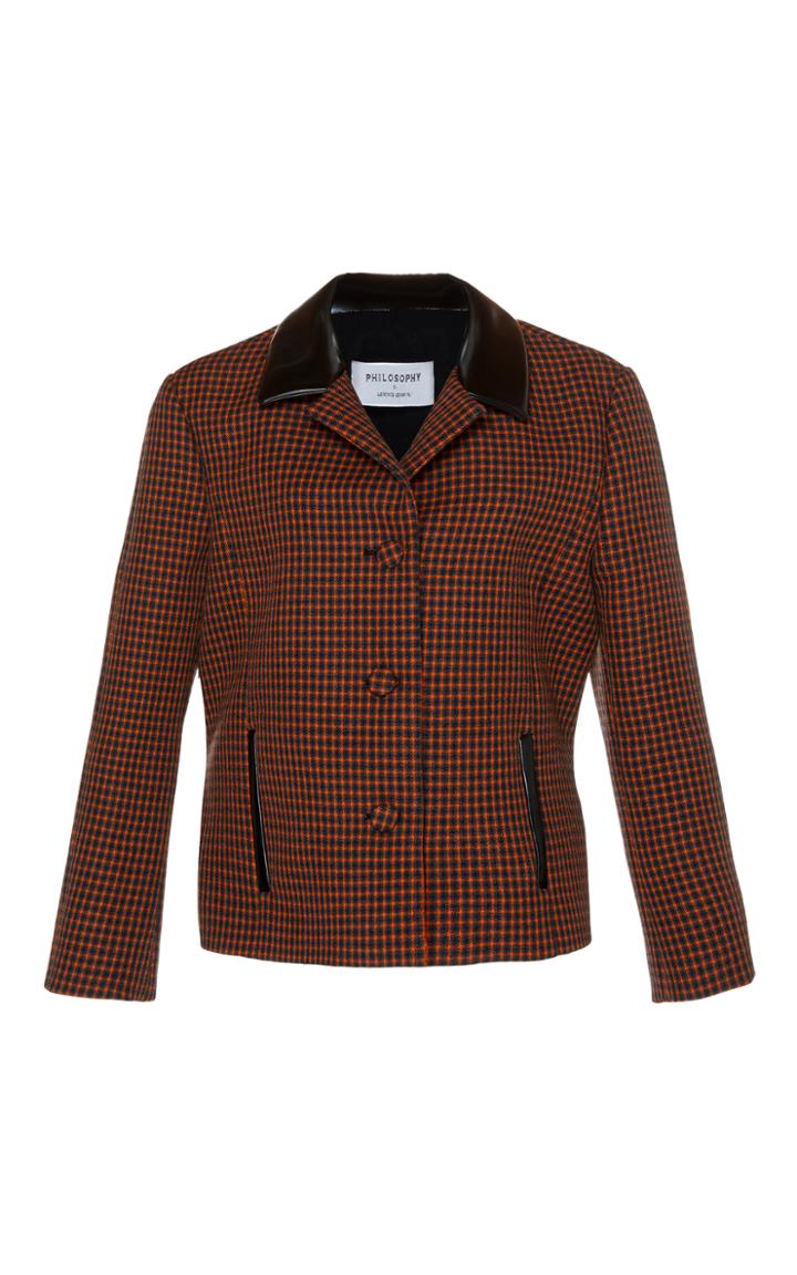 Philosophy Di Lorenzo Serafini Pied De Poule Button Up Jacket