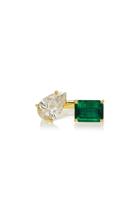 Jemma Wynne One Of A Kind Emerald And Diamond Open Ring