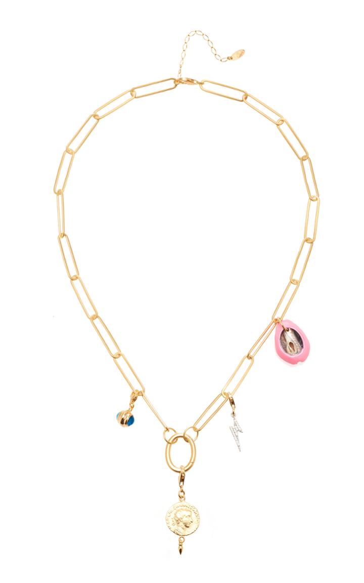 Moda Operandi Maison Irem Poppy Chunky Chain Charm Necklace