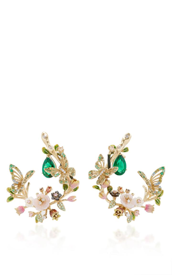 Anabela Chan Butterfly Garland Earrings