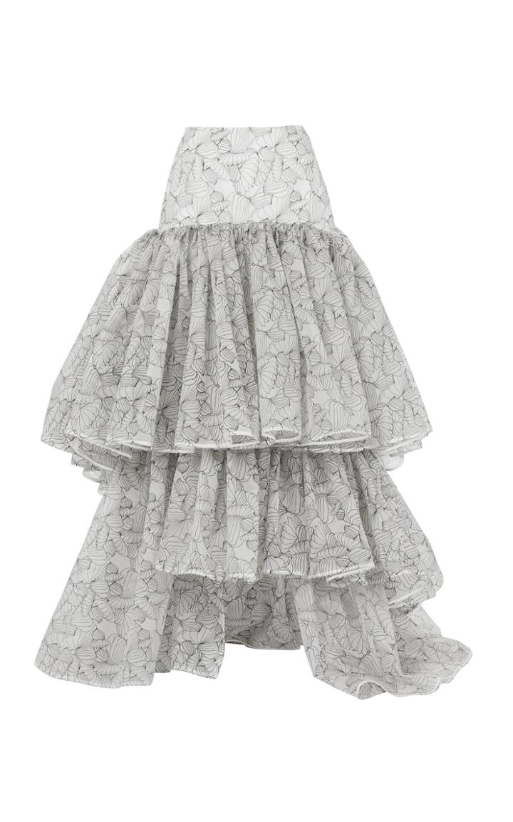 Maticevski Crushed Beauty Ruffle Skirt