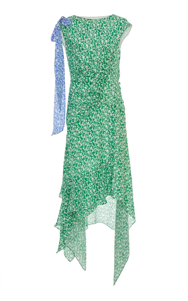 Tanya Taylor Carita Floral Silk Dress