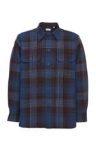 Camoshita Plaid Wool-flannel Shirt Size: S