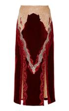 Jonathan Simkhai Lacy Velvet Double Slit Skirt
