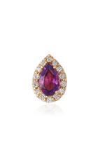 Alison Lou 14k Gold Amethyst And Diamond Single Earring