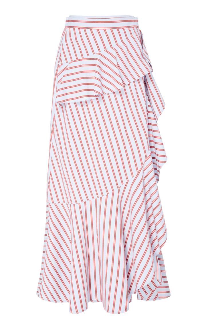 Derek Lam 10 Crosby Ruffle Wrap Midi Skirt