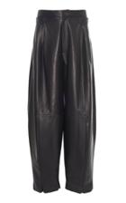 Derek Lam Pleated Leather Wide-leg Pants