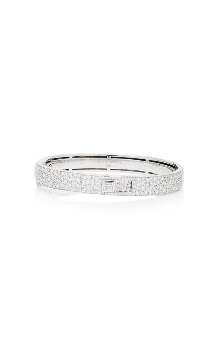 Jemma Wynne White Gold Prive Luxe Diamond 8mm Pave Cuff