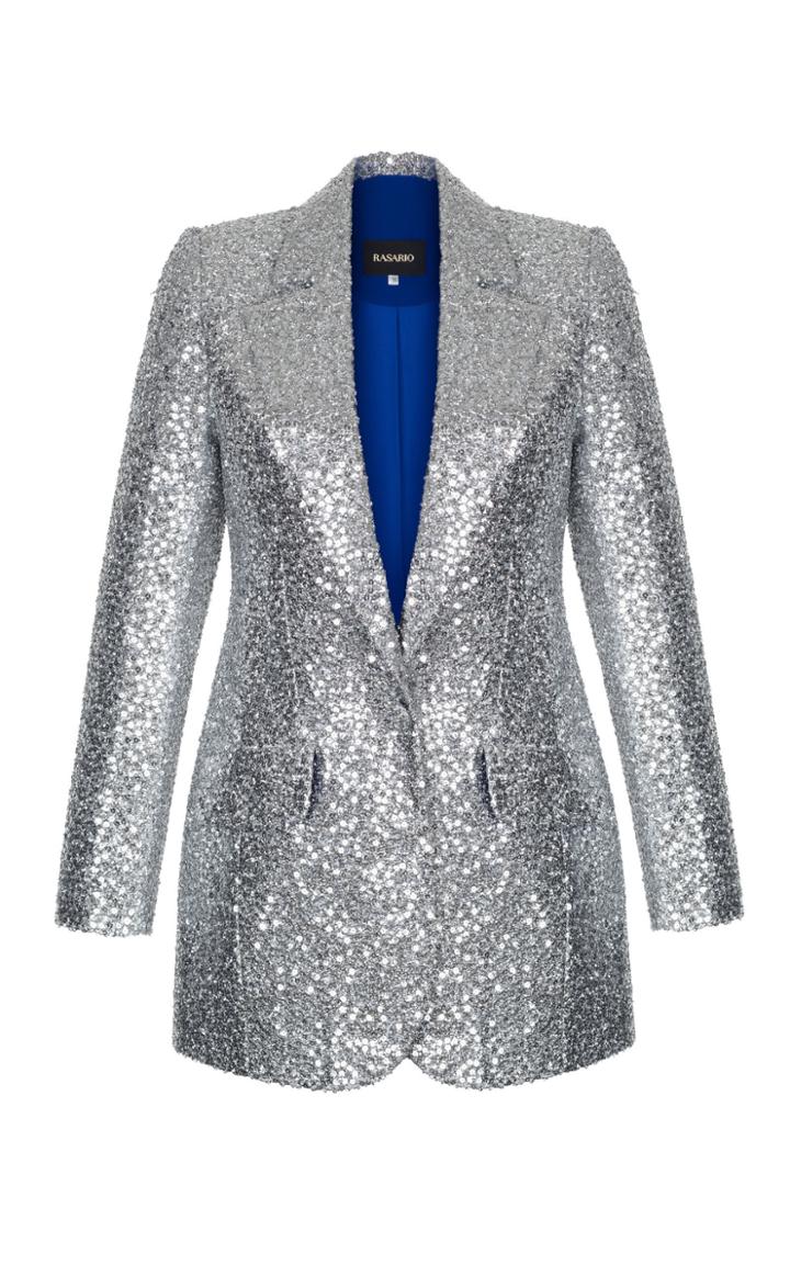 Rasario Silver Sequin Blazer
