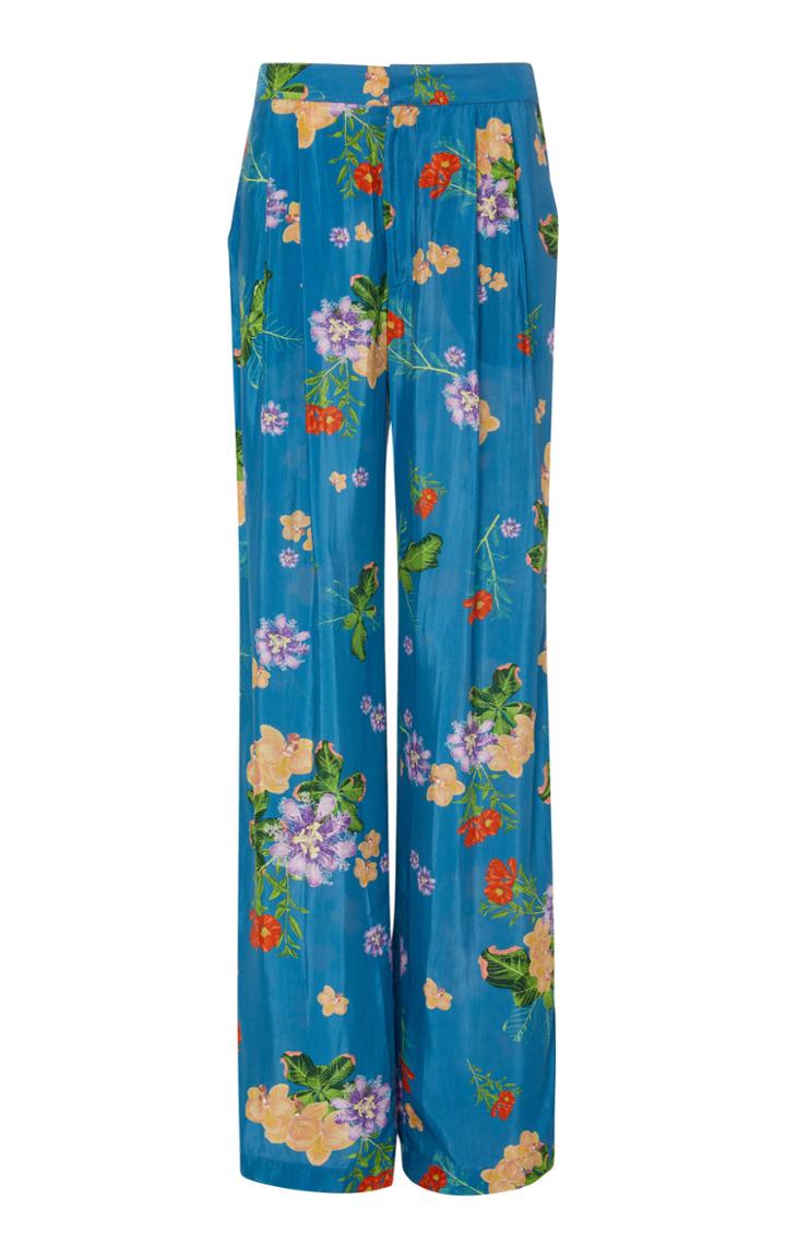 Verandah Floral Print High-wasted Wide Leg Pants