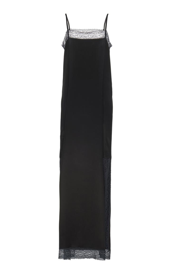Maison Margiela Satin Lace Trim Dress