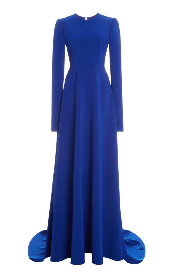 Moda Operandi Carolina Herrera Crepe Open Back Gown