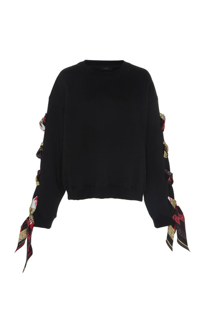 Alanui Lace-up Cotton Sweatshirt