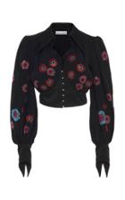Moda Operandi Paco Rabanne Crystal-embellished Crepe Western-inspired Blouse Size: 3