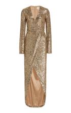 Moda Operandi Semsem Sequin-embellished Tulle Maxi Wrap Dress
