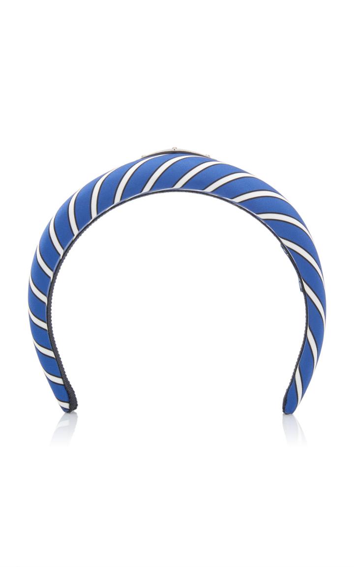 Prada Striped Silk-satin Headband