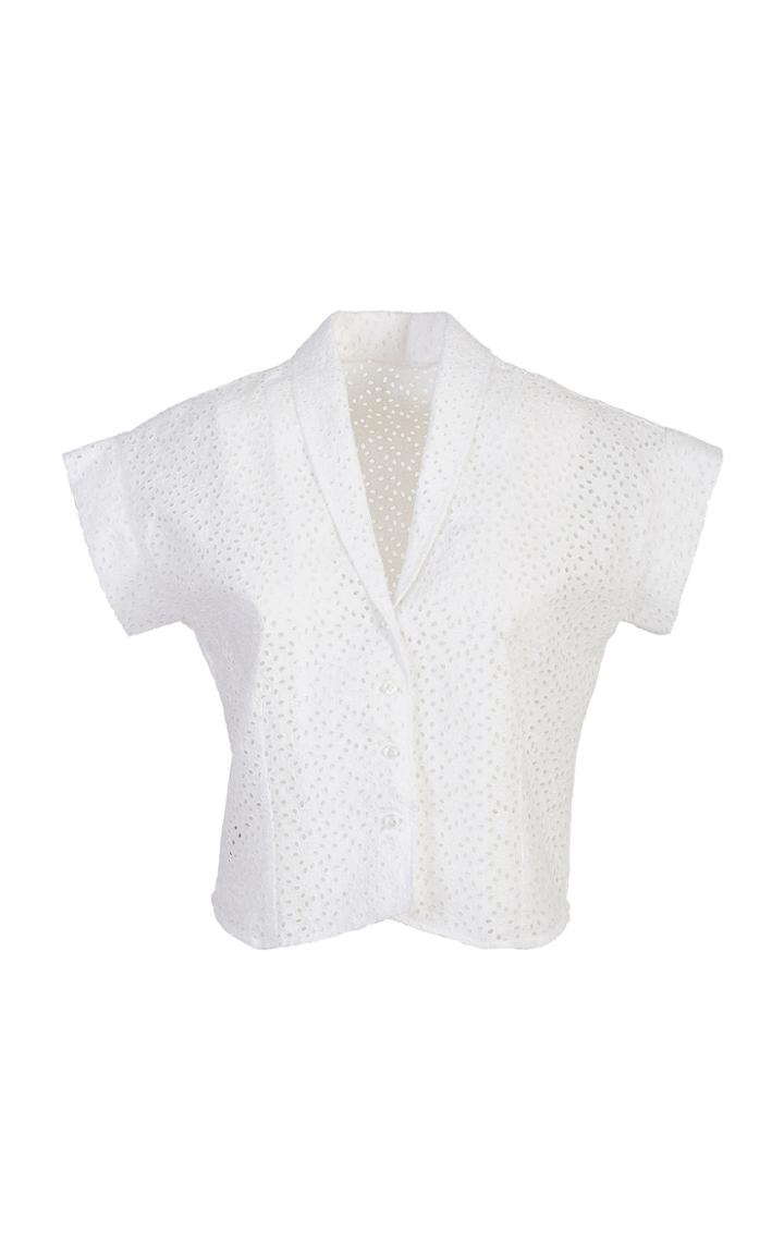 Giuliva Heritage Collection Eyelet Cropped Top