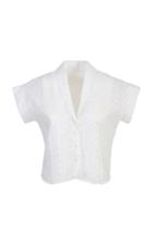 Giuliva Heritage Collection Eyelet Cropped Top