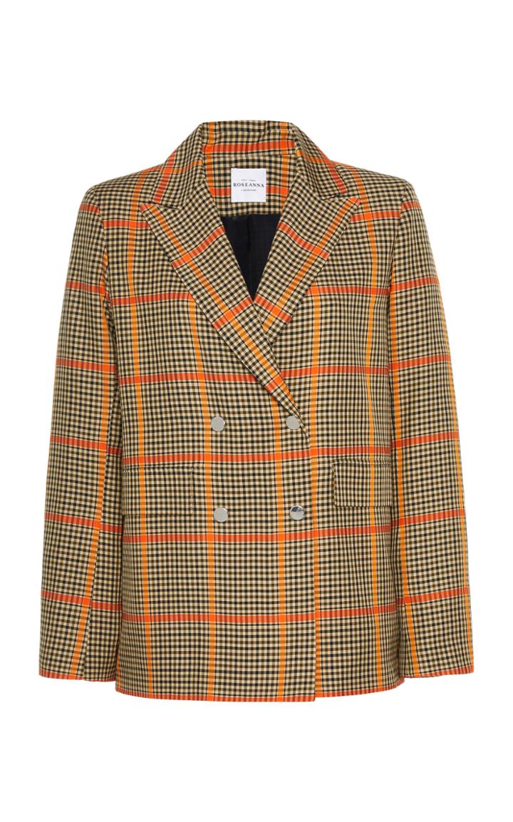 Roseanna Tempo Double Breasted Plaid Blazer