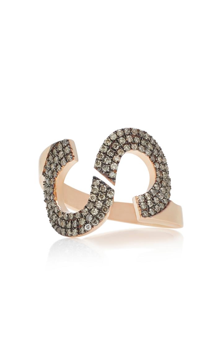Tullia Magic S 14k Rose Gold Diamond Ring Size: 7