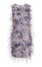Moda Operandi Pamella Roland Feather And Sequin-embellished Cocktail Dress