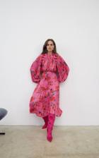 Moda Operandi Magda Butrym Dover Floral-print Silk-pliss Midi Dress Size: 36