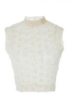 Cecilie Bahnsen Tula Sleeveless Mock Neck Cotton-blend Top Size: 6