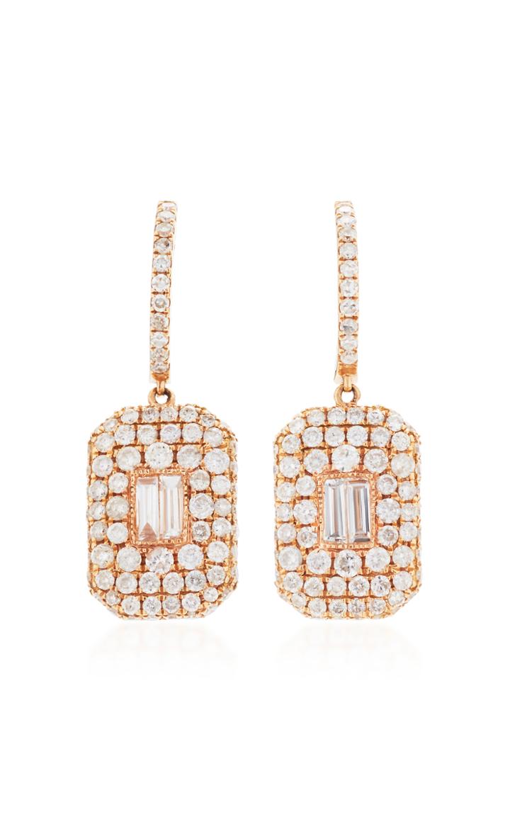 Shay Pave Diamond Essential Baguette Drop Earrings