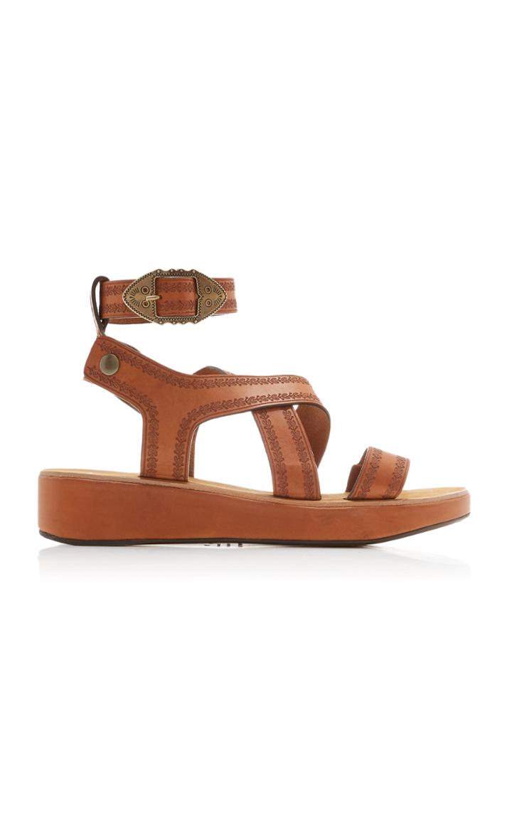 Isabel Marant Nuriee Leather Platform Sandals
