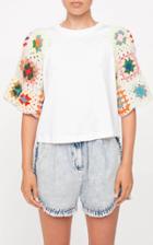 Moda Operandi Sea Gabriela Crochet-sleeve Cotton T-shirt