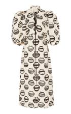 Johanna Ortiz Ancestral Heritage Puff Sleeve Midi Dress