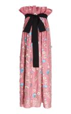Moda Operandi Brock Collection Floral Hand Beaded Silk Maxi Dress Size: 0