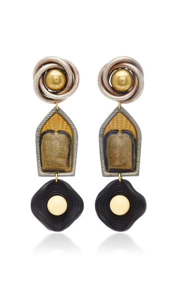 Lulu Frost M'o Exclusive Vintage Two-tone Earrings