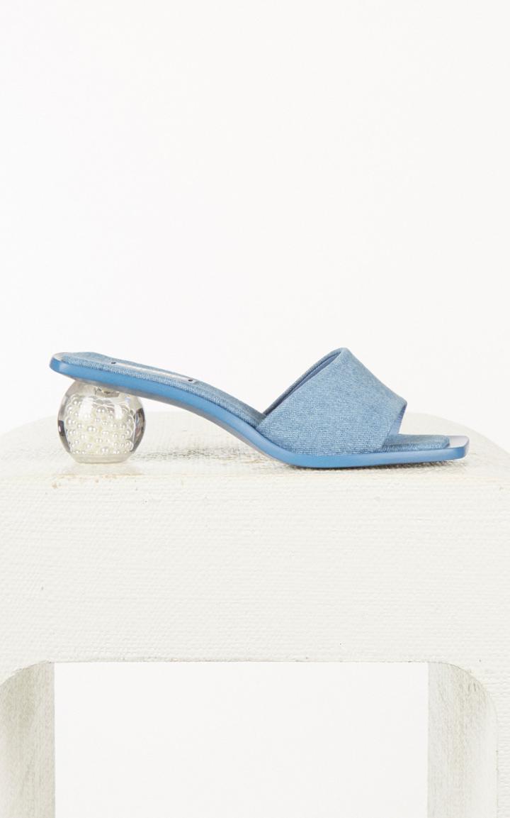 Moda Operandi Cult Gaia Tao Pearl Denim Sandals