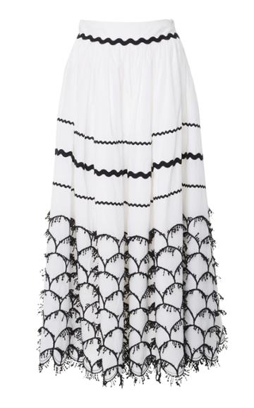 Lug Von Siga Embroidered Midi Skirt