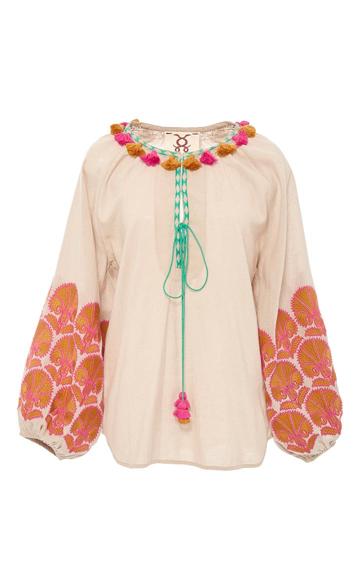 Figue Marble Coco Lace Up Tassel Top