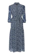Saloni Remi-c Printed Silk-chiffon Midi Dress