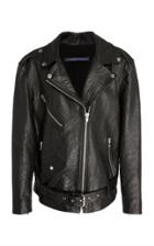 Zeynep Aray Oversized Leather Biker Jacket