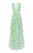 Costarellos Sleeveless Embellished Tulle Gown