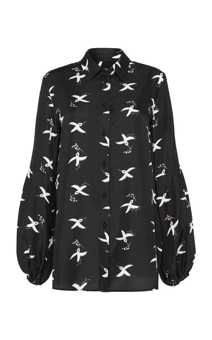 Macgraw St. Clair Printed Silk Twill Shirt