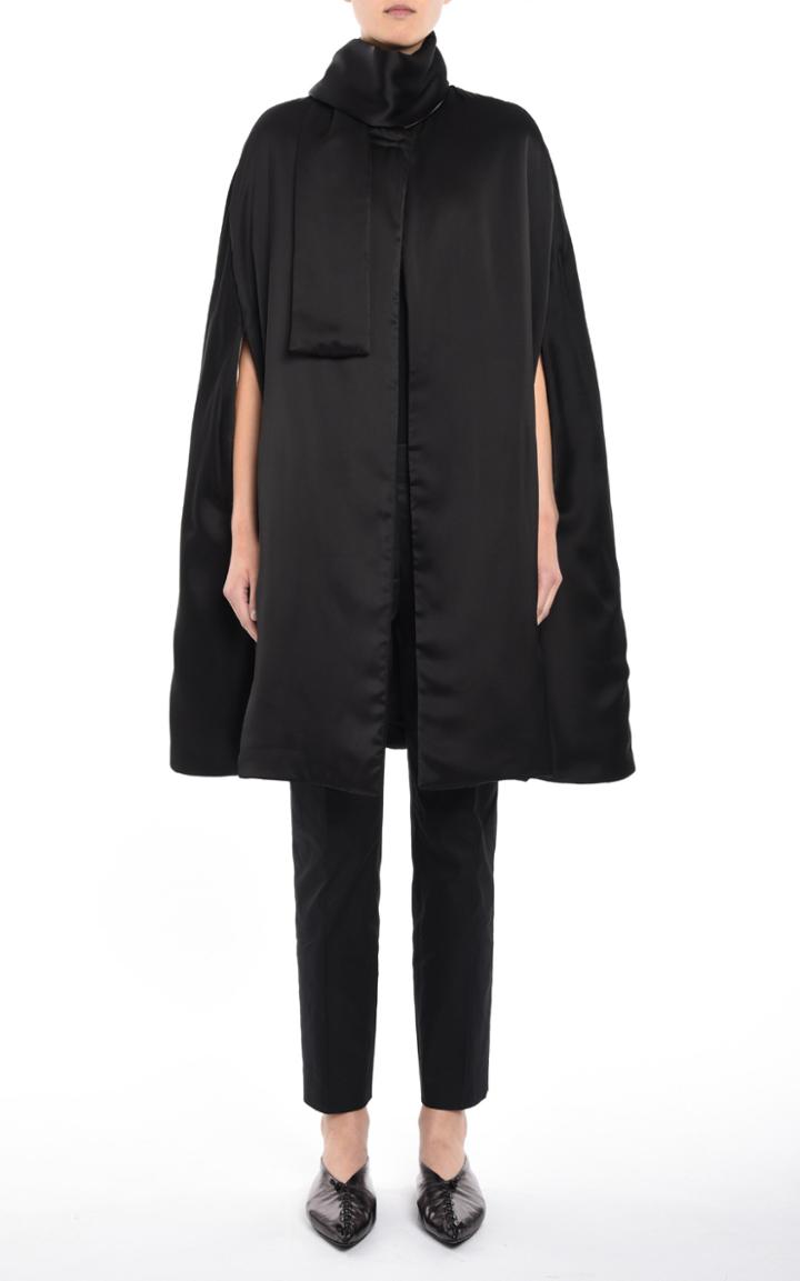 Moda Operandi Jil Sander Satin Oversized Cape