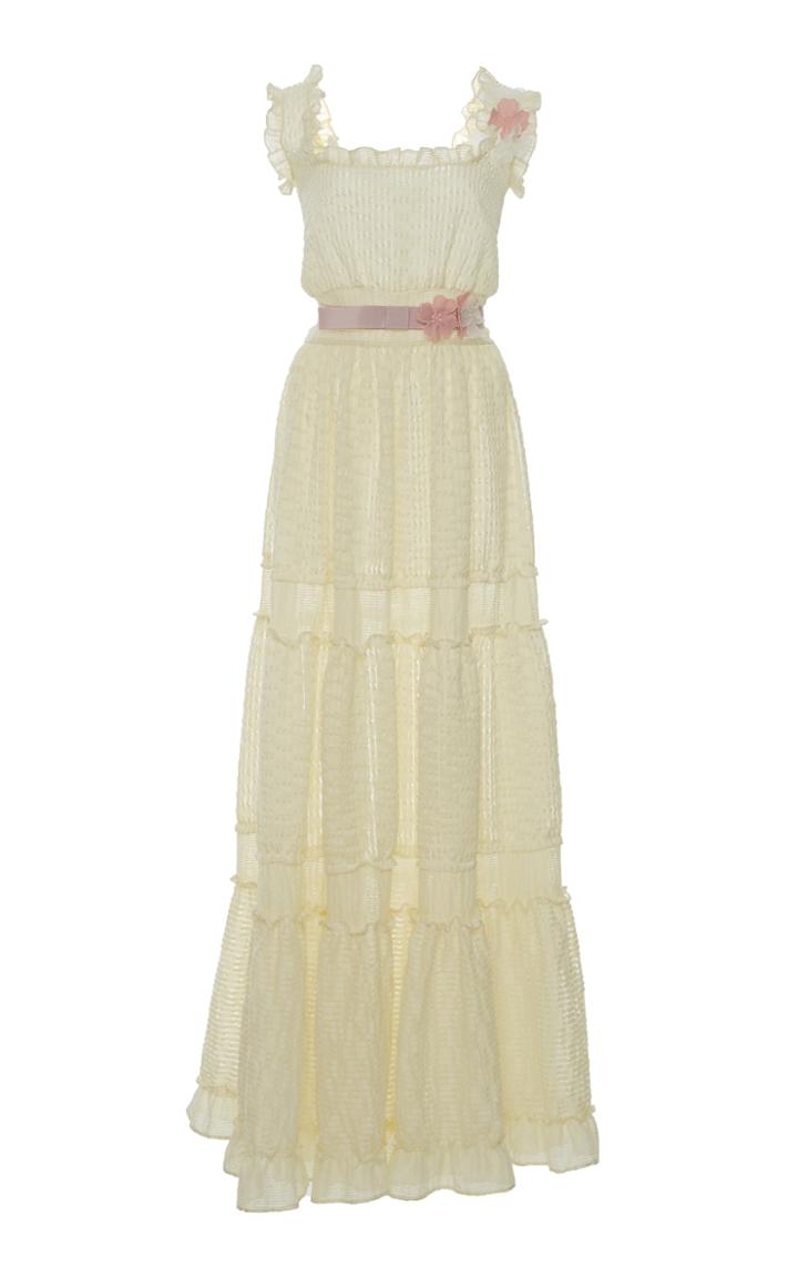 Luisa Beccaria Organza Long Dress